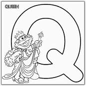 coloriage 1 rue sesame alphabet q